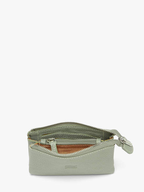 Porte-monnaie Caviar Cuir Crinkles Vert caviar 14538 vue secondaire 1