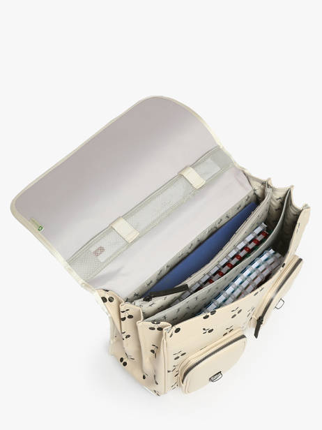 Cartable 3 Compartiments Cameleon Beige vintage north PBVWCA41 vue secondaire 3