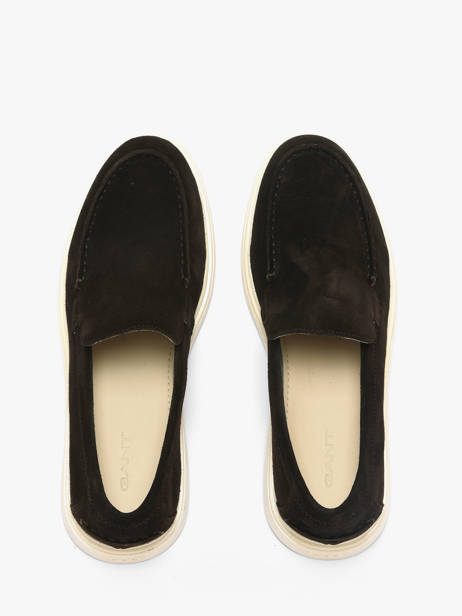 Mocassins En Cuir Gant Noir men BOERYG46 vue secondaire 3