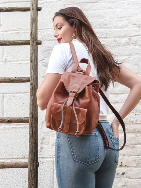 Sac à Dos Lebaroudeur Paul marius Marron vintage BAROUDEU