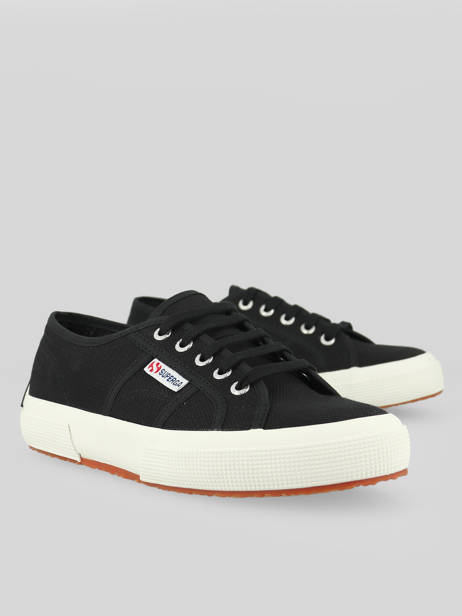 Sneakers 2750 Black Red Lips Superga Noir women S61235W vue secondaire 3