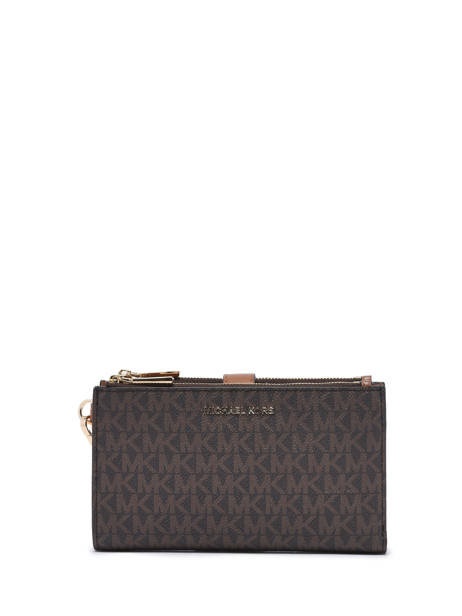 Portefeuille Jetset Logo Cuir Michael kors Marron jet set F1GJ6W4B